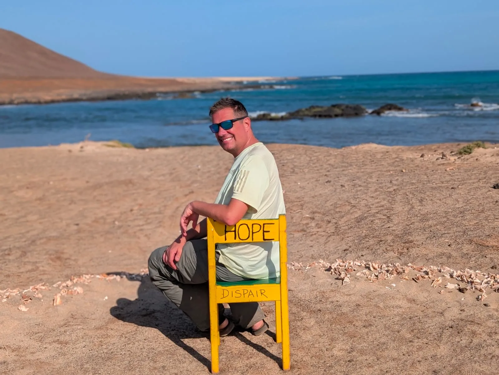 Joachim von Loeben am Strand